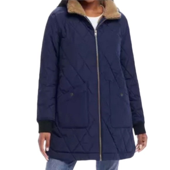 Weatherproof Vintage Women's Quilted Jacket with Faux Fur Allover Lining - Picture 1 of 3